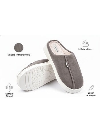 Mules hombre terciopelo acanalado MU10121