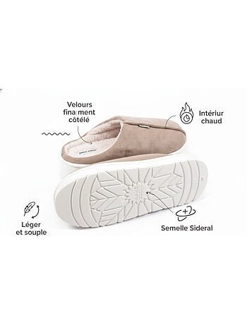 Mules hombre terciopelo acanalado MU10121