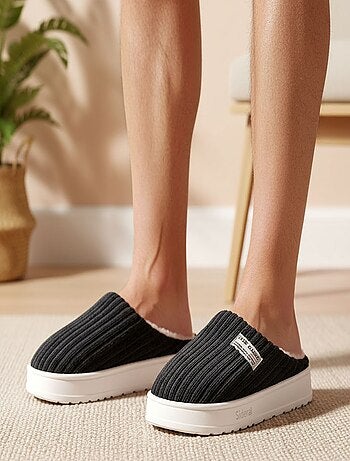 Mules hombre terciopelo acanalado MU10122