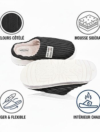 Mules hombre terciopelo acanalado MU10122