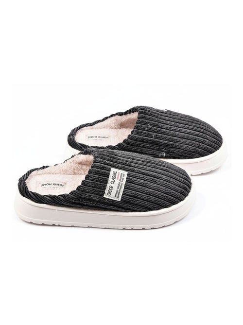 Mules hombre terciopelo acanalado MU10122 - Kiabi Mules hombre terciopelo acanalado MU10122 - Kiabi