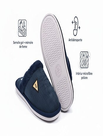 Mules hombre terciopelo ondulado MU9714