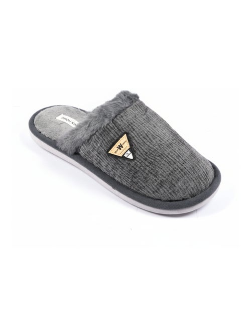 Mules hombre terciopelo ondulado MU9714 - Kiabi