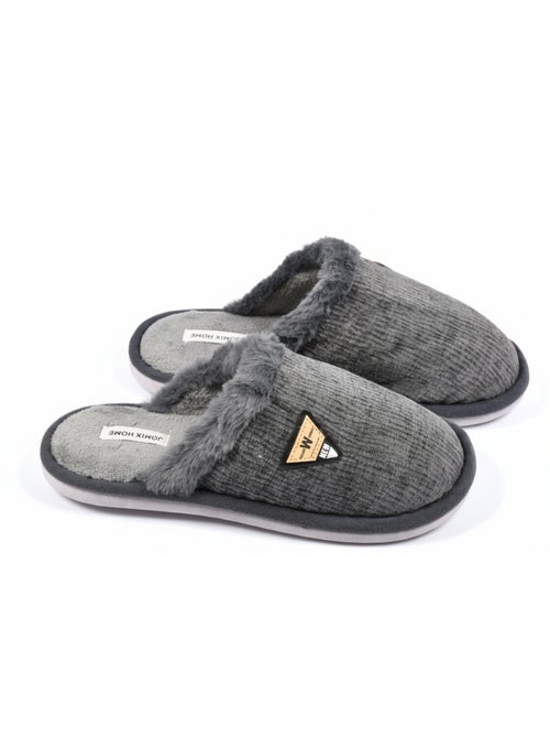Mules hombre terciopelo ondulado MU9714 - Kiabi