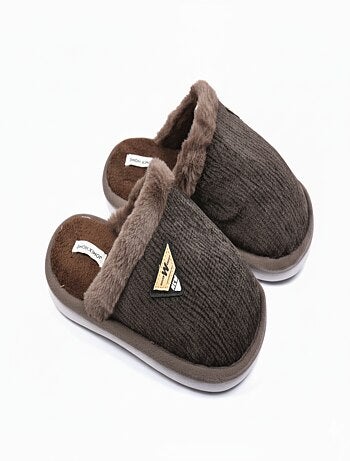 Mules hombre terciopelo ondulado MU9714