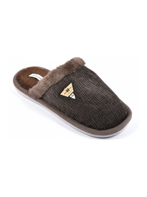 Mules hombre terciopelo ondulado MU9714 - Kiabi