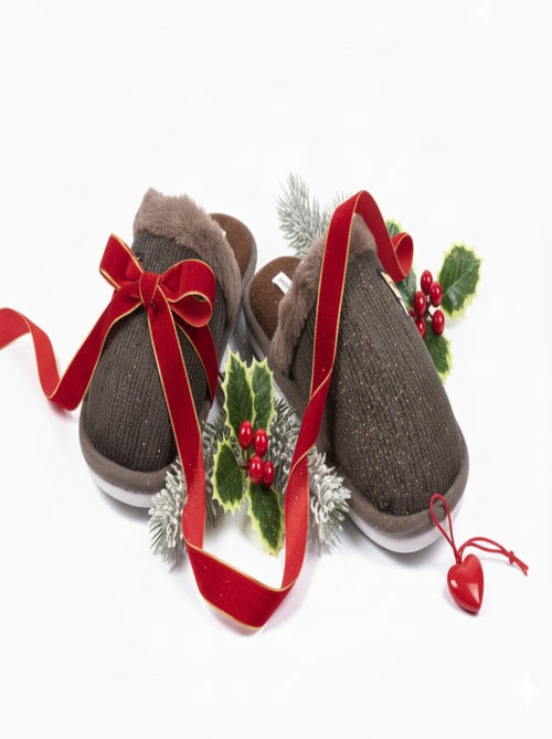 Mules hombre terciopelo ondulado MU9714 - Kiabi