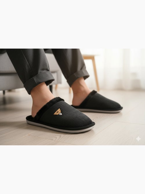 Mules hombre terciopelo ondulado MU9714 - Kiabi