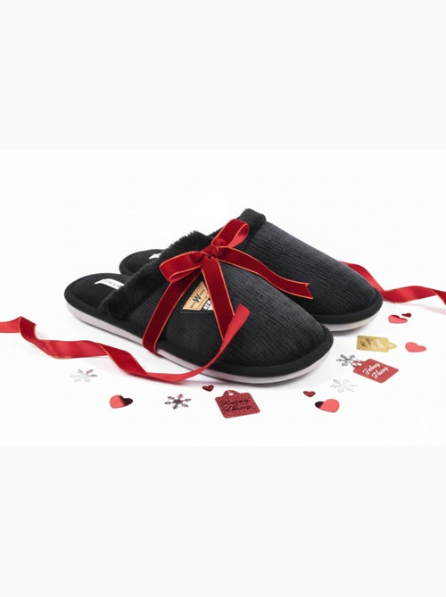 Mules hombre terciopelo ondulado MU9714 - Kiabi