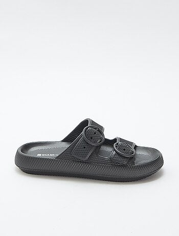 Mules lisas de doble tira