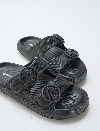 Mules lisas de doble tira