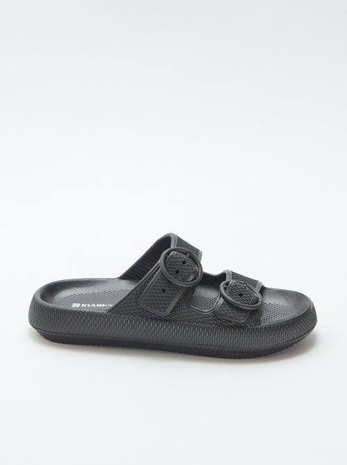 Mules lisas de doble tira - Kiabi