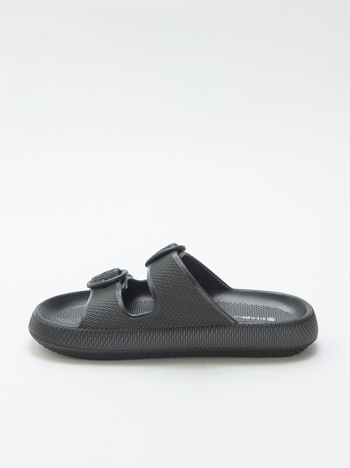 Mules lisas de doble tira - Kiabi