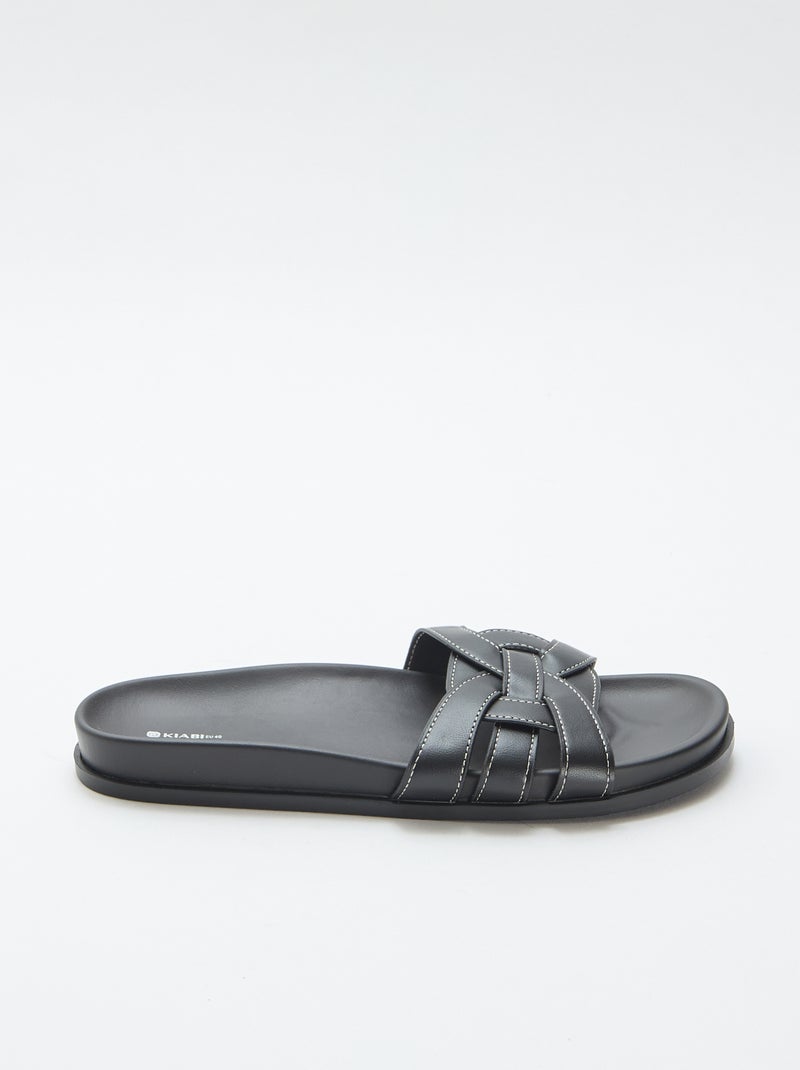 Mules lisas Negro - Kiabi