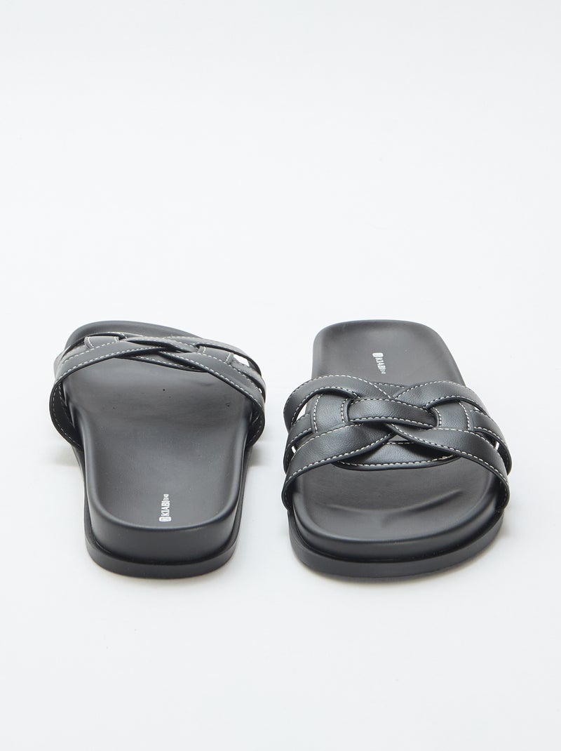 Mules lisas Negro - Kiabi