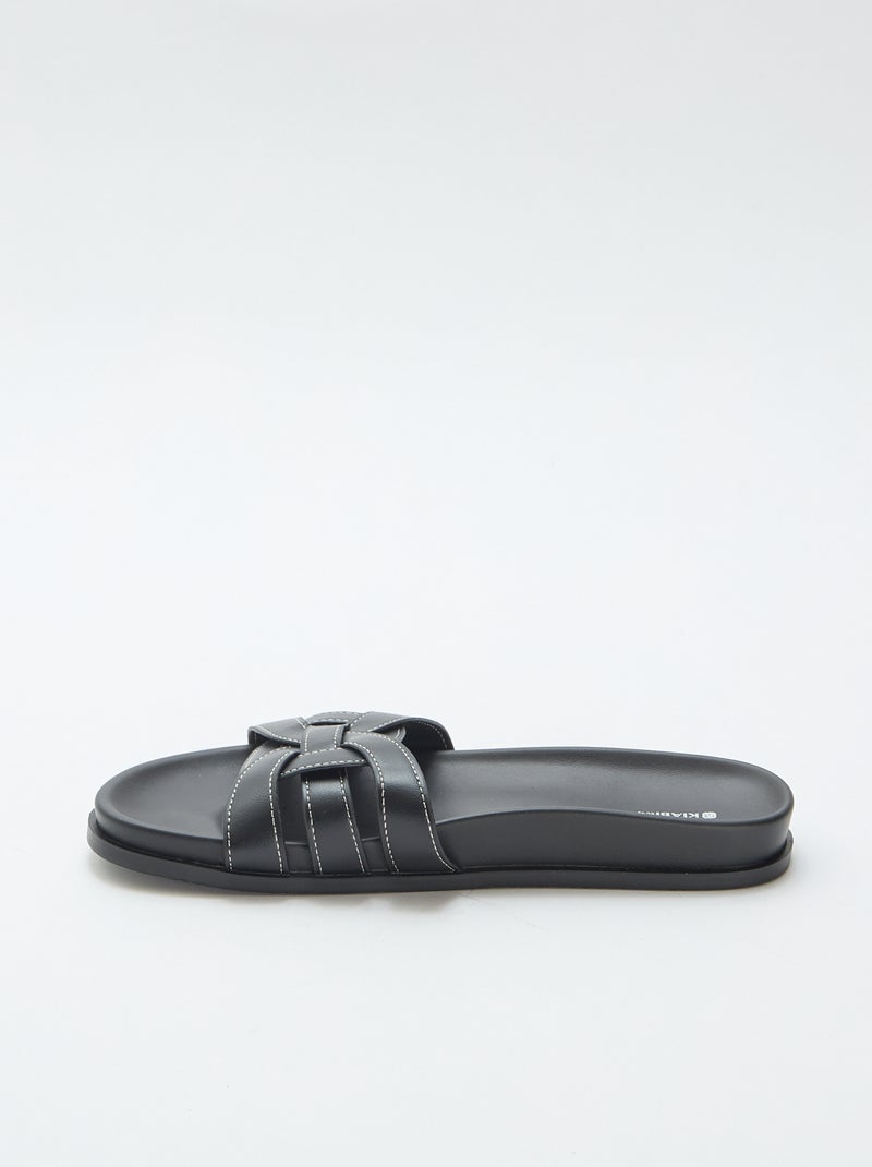 Mules lisas Negro - Kiabi