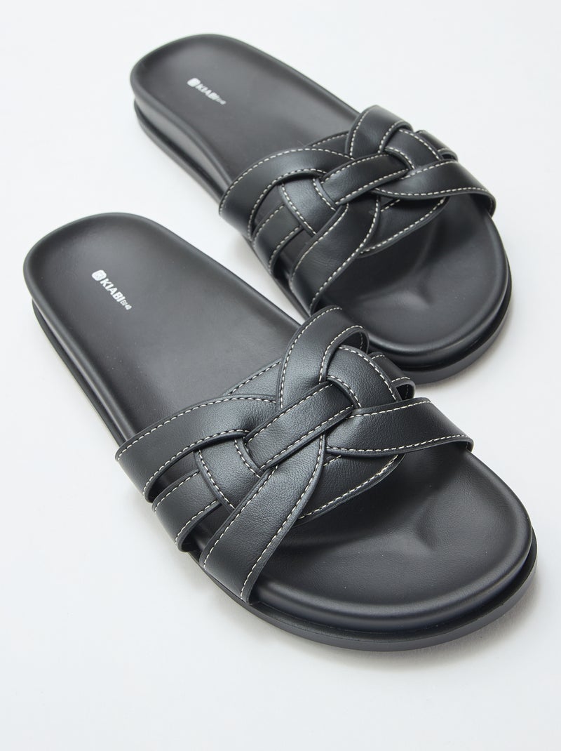 Mules lisas Negro - Kiabi