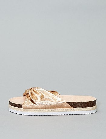 Mules metalizadas con lazo - Kiabi