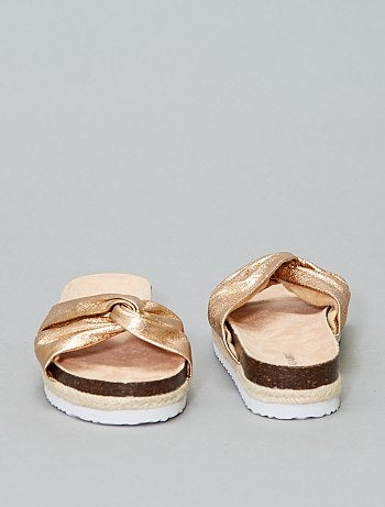 Mules metalizadas con lazo - Kiabi