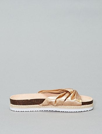 Mules metalizadas con lazo - Kiabi