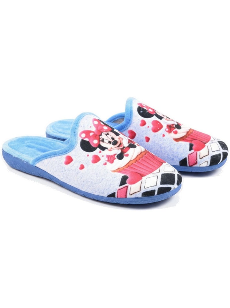 Mules mujer ozabi estampado dibujos animados, fabricadas en españa Azul cielo - Kiabi