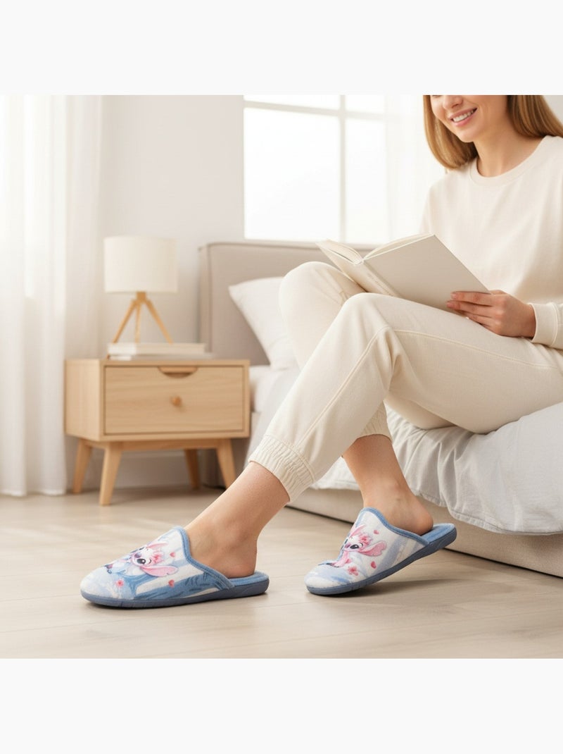 Mules mujer ozabi estampado dibujos animados, fabricadas en españa Azul laguna - Kiabi