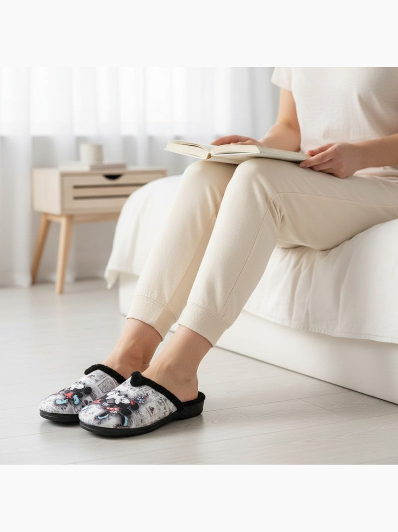 Mules mujer ozabi estampado dibujos animados, fabricadas en españa Multicolor - Kiabi