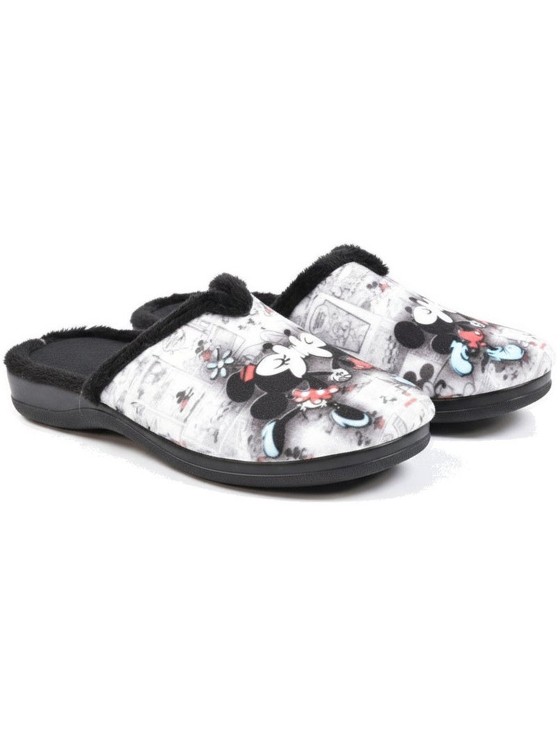 Mules mujer ozabi estampado dibujos animados, fabricadas en españa Multicolor - Kiabi