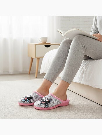 Mules mujer ozabi estampado dibujos animados, fabricadas en españa