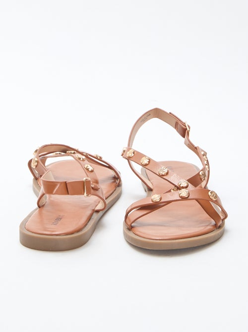 Mules multi-tiras con tachuelas brillantes - Kiabi