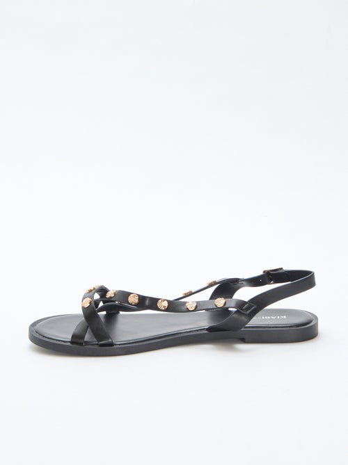 Mules multi-tiras con tachuelas brillantes - Kiabi