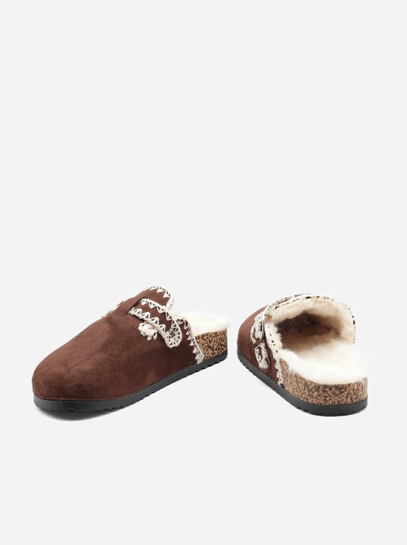 Mules para ponerse - C M Marrón - Kiabi