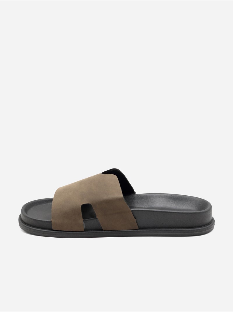 Mules para ponerse - C M Marrón oscuro - Kiabi