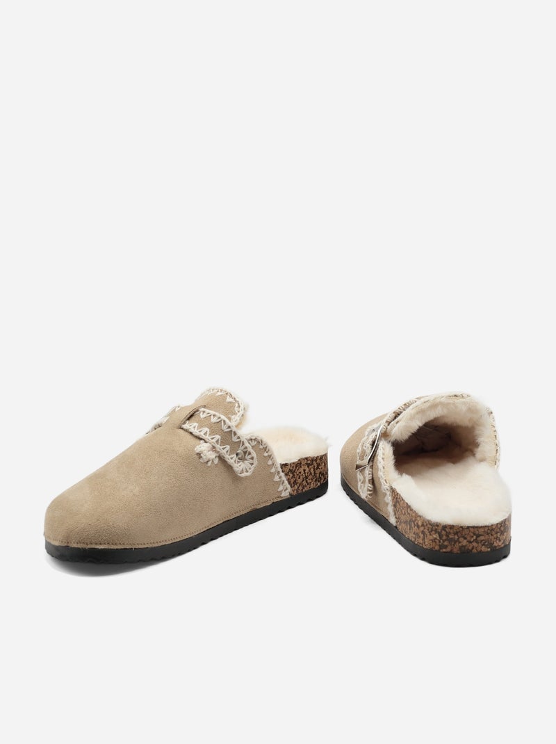 Mules para ponerse - C M Taupe - Kiabi