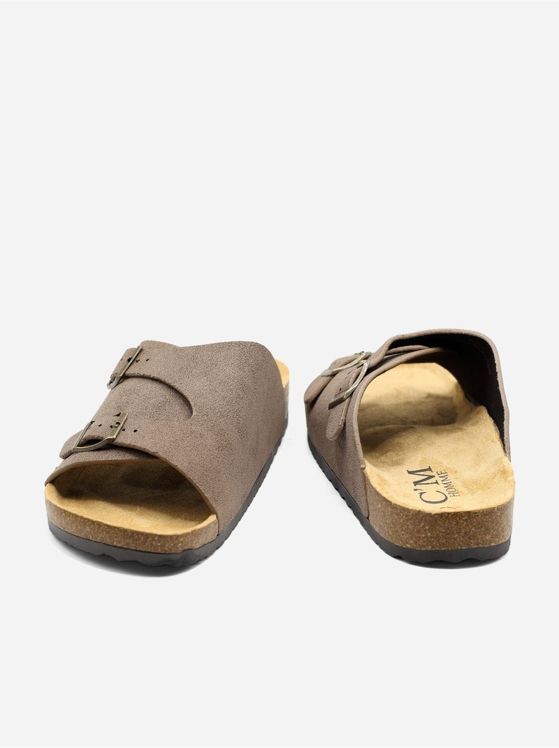 Mules para ponerse - C M Taupe - Kiabi