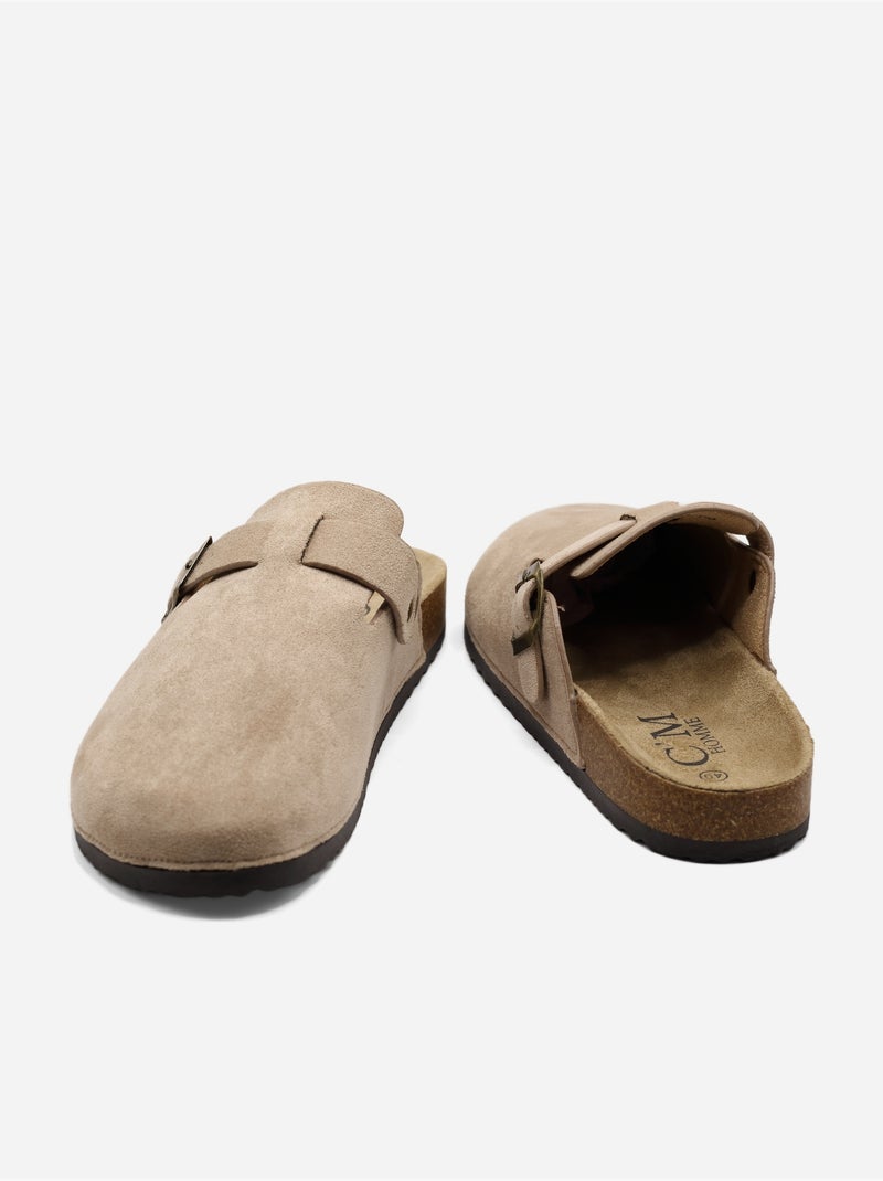 Mules para ponerse - C M Taupe - Kiabi