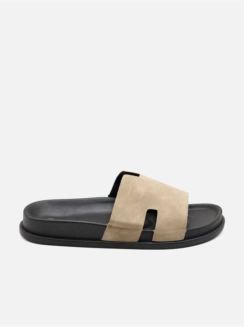 Mules para ponerse - C M Taupe - Kiabi