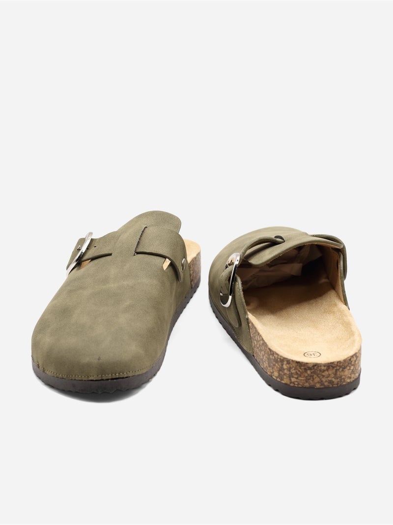 Mules para ponerse - C M Verde - Kiabi