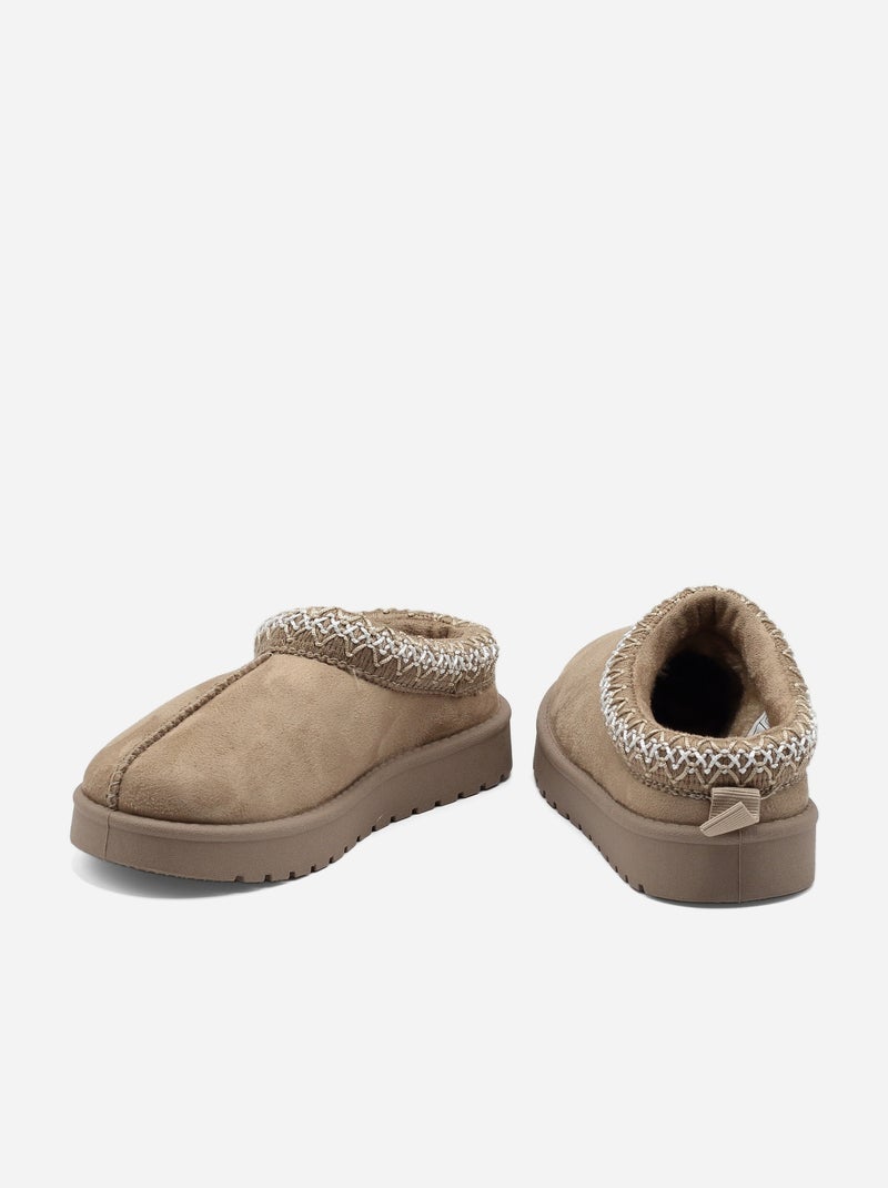 Mules para ponerse - Doremi Beige oscuro - Kiabi