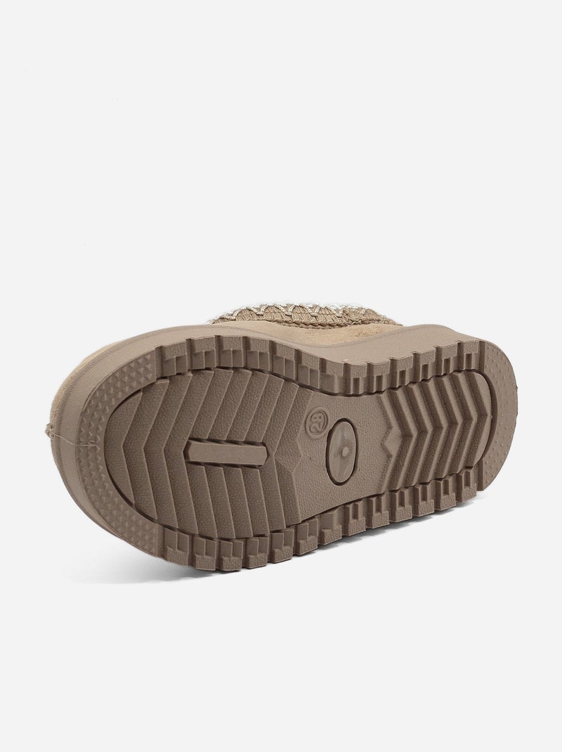 Mules para ponerse - Doremi Beige oscuro - Kiabi