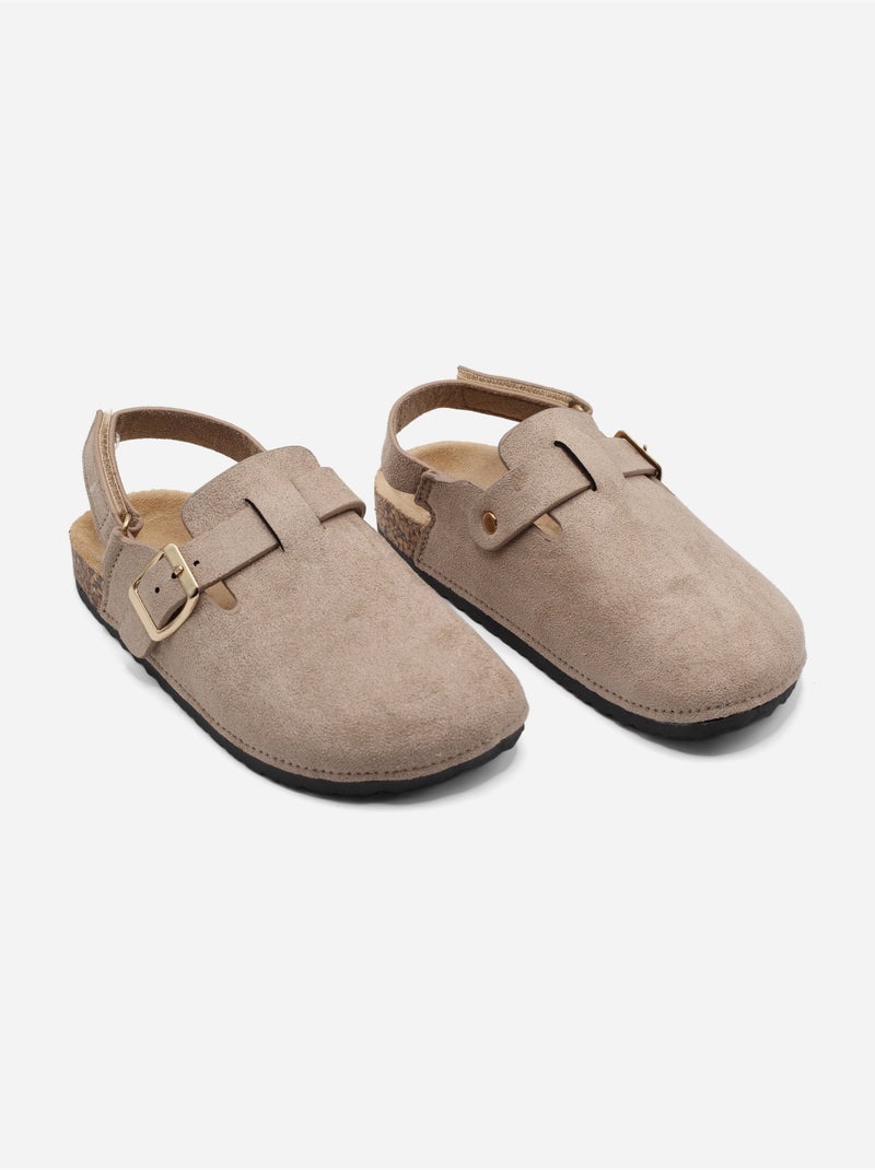 Mules para ponerse - Doremi Taupe - Kiabi