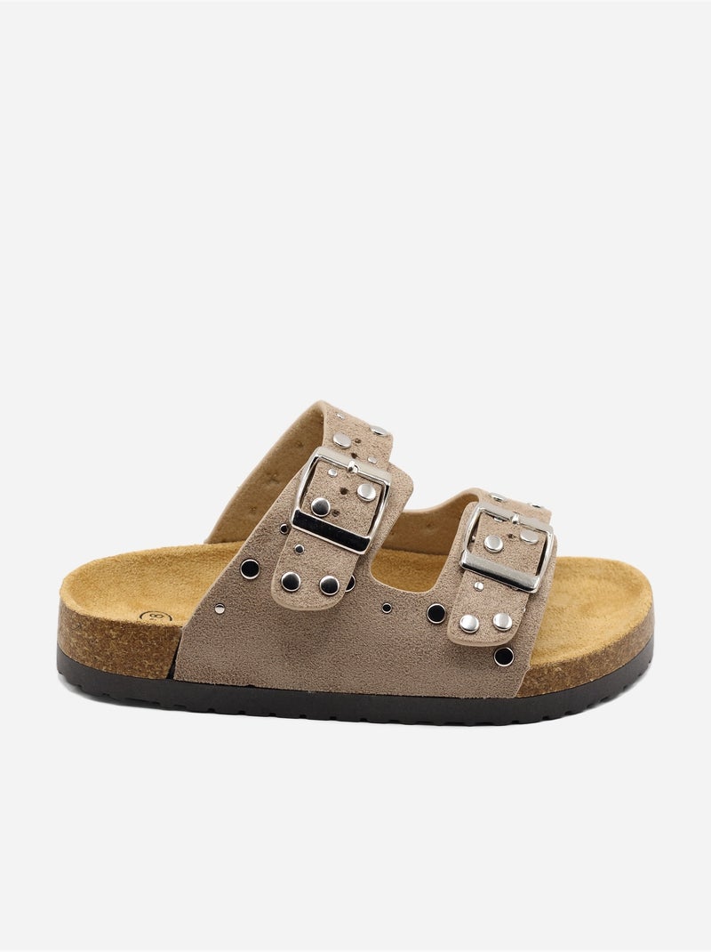 Mules para ponerse - Doremi Taupe - Kiabi