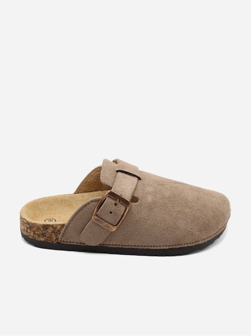 Mules para ponerse - Doremi Taupe - Kiabi