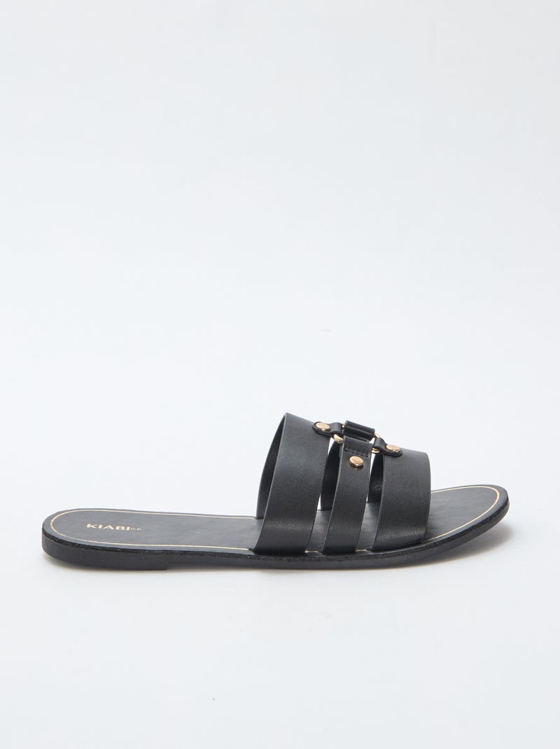 Mules planas Negro - Kiabi