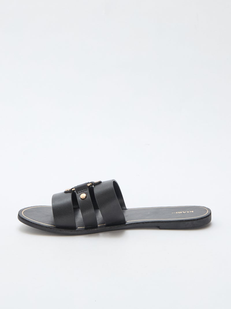 Mules planas Negro - Kiabi