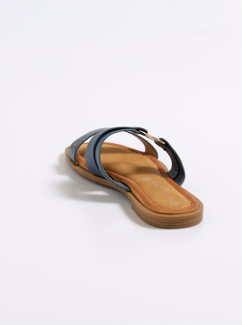 Mules planos con tiras metálicas - AFIBEL - Kiabi
