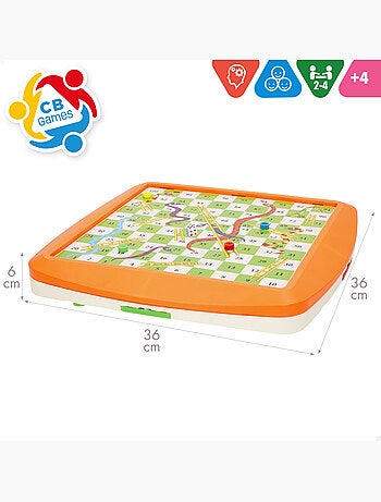 Multijuego 2 en 1: parchís y serpientes y escaleras cb games