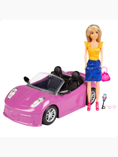 Muñeca con coche deportivo y accesorios isabella - Kiabi