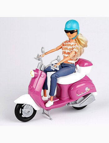 Muñeca con scooter y accesorios isabella