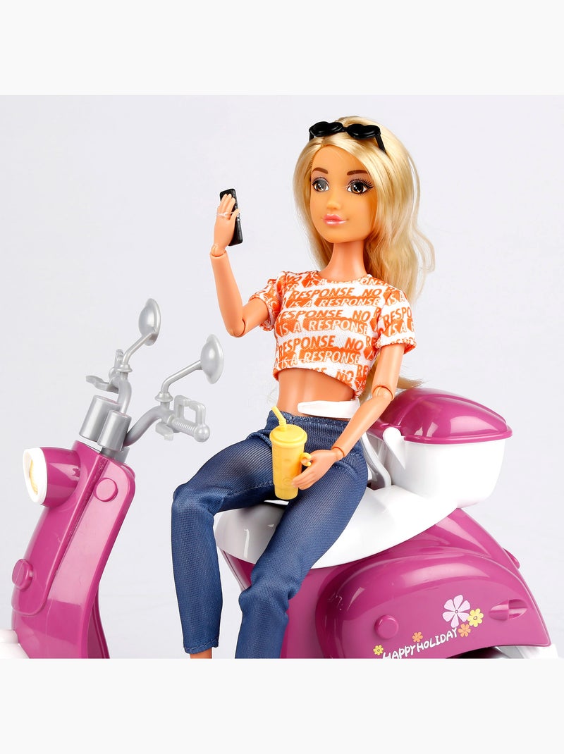 Muñeca con scooter y accesorios isabella N/D - Kiabi